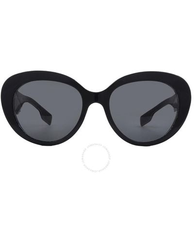 Burberry Rose Dark Gray Cat Eye Sunglasses Be4298 397787 54 - Black
