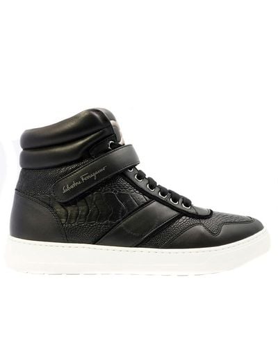 Ferragamo Noe Exoti High-top Sneakers - Black