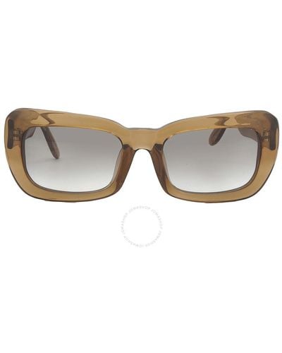 Yohji Yamamoto X Linda Farrow Clear Flash Rectangular Sunglasses Yyf Spider C2 - Brown
