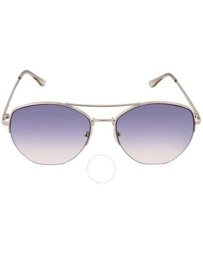 Calvin Klein Blue Gradient Pilot Sunglasses - Purple