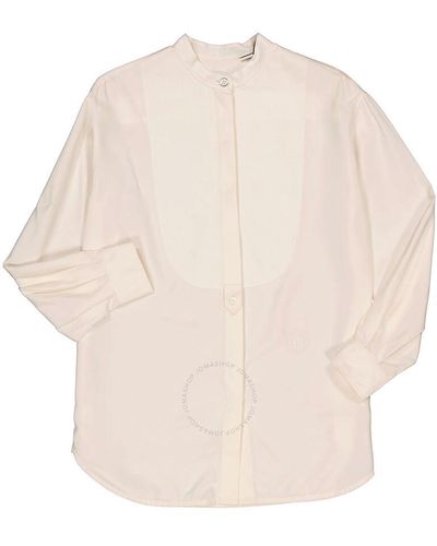 Burberry Neutral Mindy Monogram Motif Oversize Shirt - Natural