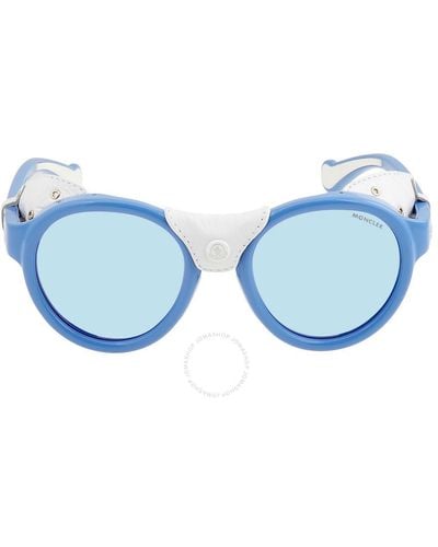 Moncler Round Sunglasses Ml0046 84c 52 - Blue