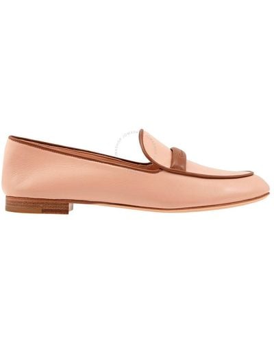 Gianvito Rossi Two-tone Leather Loafers - Pink