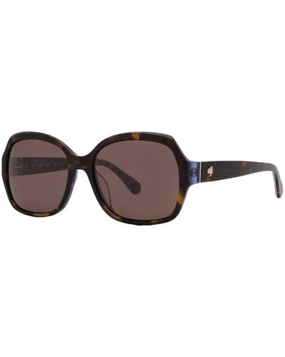 Kate Spade Polarized Bronze Butterfly Sunglasses Amberlynn/s 02vm/sp 57 - Brown