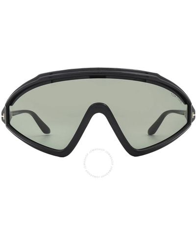 Tom Ford Lorna Smoke Shield Sunglasses Ft1121 05a 00 - Metallic