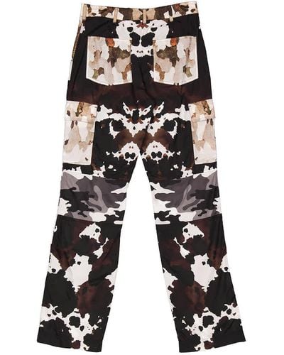 Burberry Camouflage-print Nylon Panelled Cargo Trousers - Black