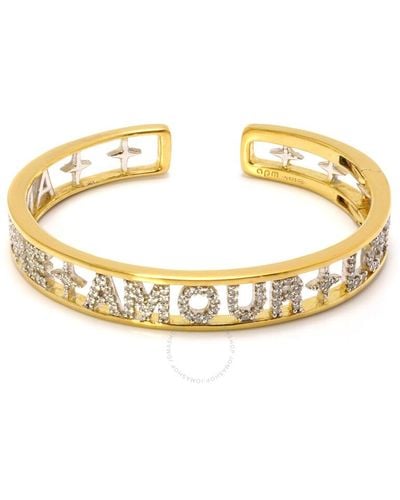 Apm Monaco Amour Love Open Cuff Bracelet - Metallic