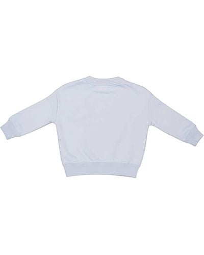 Burberry Boys Checkerboard Logo Print Sweatshirt - White