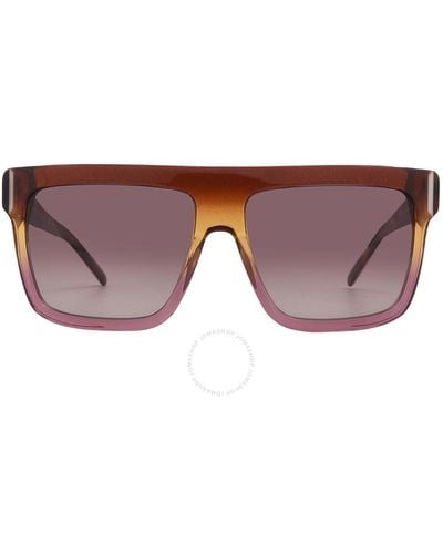 Carolina Herrera Purple Browline Sunglasses Shn617m Oacz 58 - Brown