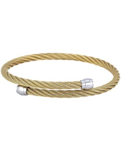 Charriol Celtic Yellow Gold Pvd Tainle Teel Cable Bangle - Black