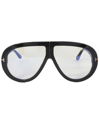 Tom Ford Troy Blue Light Block Pilot Sunglasses - Black