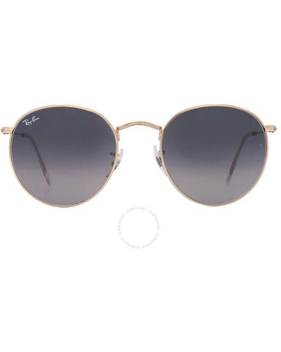 Ray-Ban Round Metal Grey Gradient Sunglasses Rb3447 001/71 53