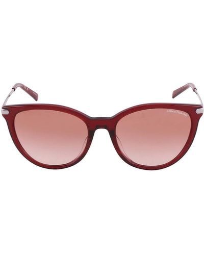 Armani Exchange Red Round Sunglasses - Brown