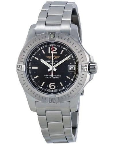 Breitling Colt Lady Black Dial Stainless Steel Watch A7738811-bd46ss - Metallic
