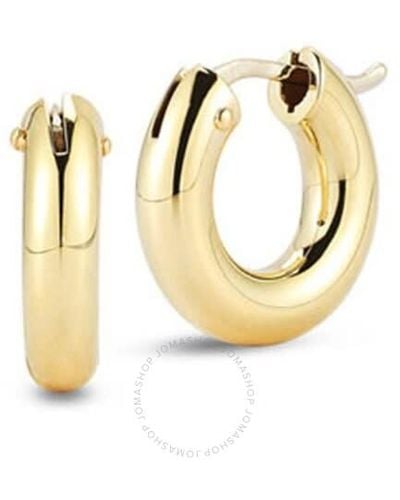 Roberto Coin 18kt Yellow Gold Wide Hoop Earrings - Metallic