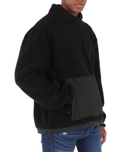 Rains High Neck Fleece Sweater - Black