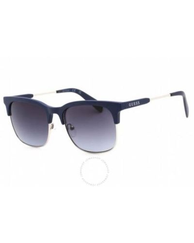 Guess Factory Gradient Rectangular Sunglasses Gf0225 91w 54 - Blue