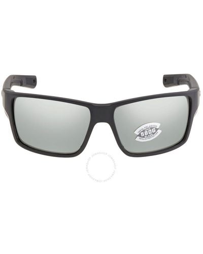 Costa Del Mar Reefton Pro Grey Silver Mirror Polarized Glass Sunglasses 6s9080 908004 63