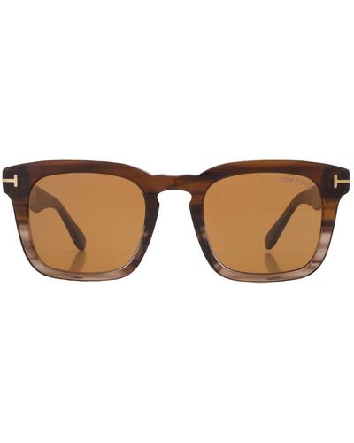 Tom Ford Dax Brown Square Sunglasses - Black