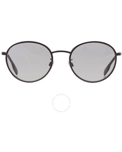 Burberry Light Gray Round Sunglasses Be3148d 100187 51 - Metallic