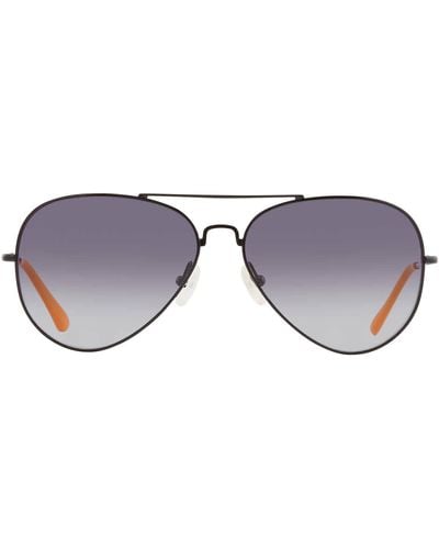 Orlebar Brown X Linda Farrow Grey Pilot Sunglasses - Brown