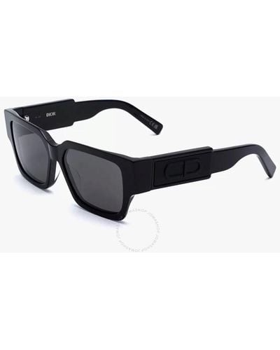 Dior Gray Square Sunglasses Dm40013u 05v 55 - Black