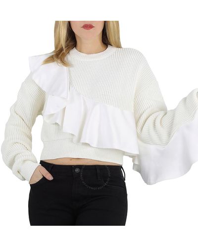Filles A Papa Knit Tops Sweater - White