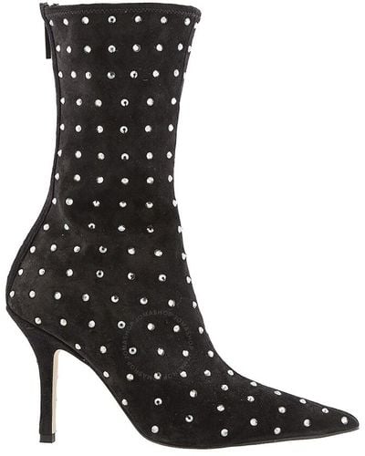 Paris Texas Diamond Holly Mama Ankle Boots - Black