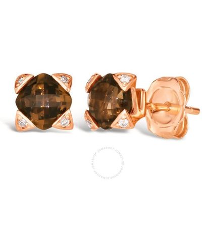 Le Vian Chocolate Quartz Earrings - Brown