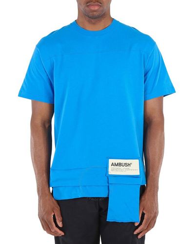 Ambush Deep Water Waist Pocket Cotton T-shirt - Blue