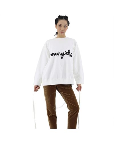 MM6 by Maison Martin Margiela Mm6 Layered Boxy Sweatshirt - White