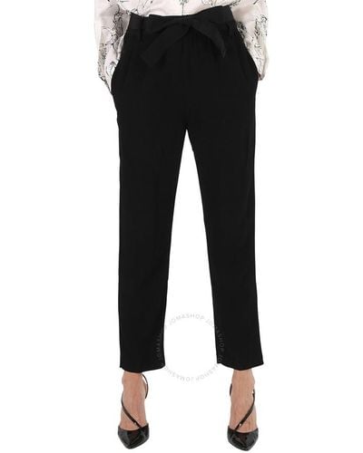 Moncler High-waisted Cropped Pants - Black