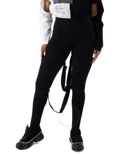 Burberry Strap Detail Stretch Jersey leggings - Black