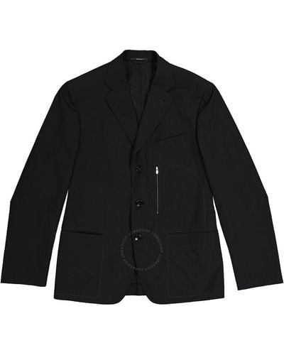Hermès Wool And Silk Blazer Jacket - Black