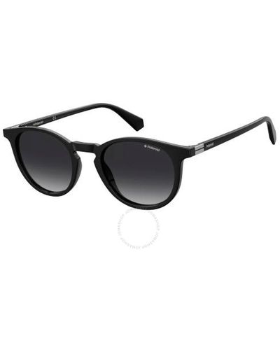 Polaroid Core Polarized Gray Shaded Oval Sunglasses Pld 6102/s/x 0807/wj 51 - Black