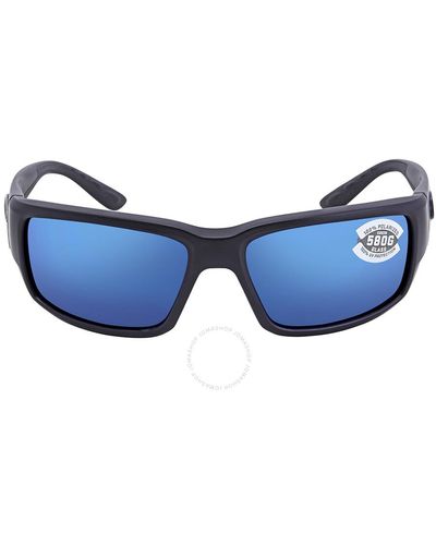 Costa Del Mar Fantail Blue Mirror Polarized Glass Sunglasses Tf 01 Obmglp 59