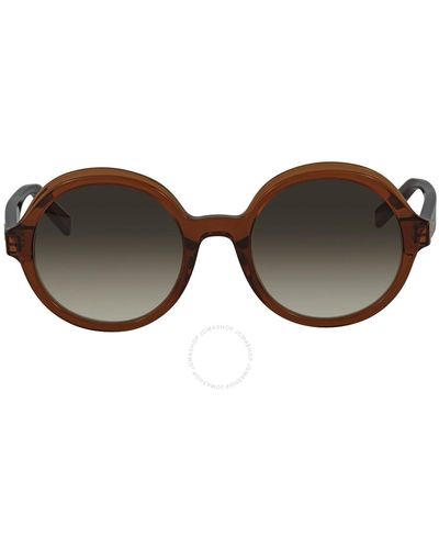 Ferragamo Round Sunglasses Sf978s 210 52 - Brown