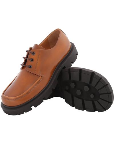 Maison Margiela E Plain Leather Derby Shoes - Brown
