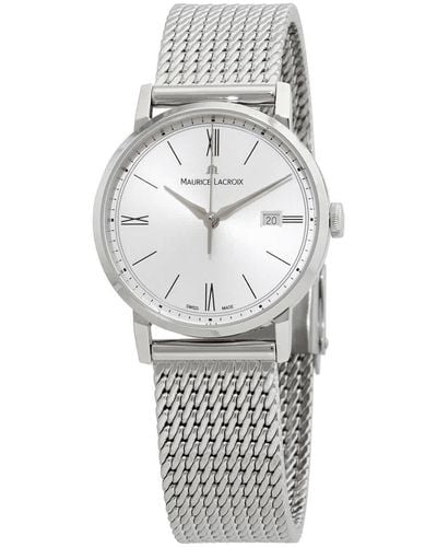 Maurice Lacroix Eliros Date Silver Dial Stainless Steel Watch -113 - Metallic
