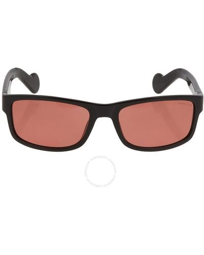 Moncler Rectangular Sunglasses Ml0114 01e 58 - Pink