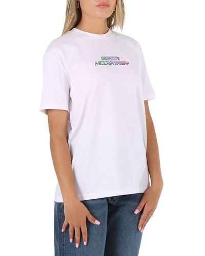 Stella McCartney High Frequency Gel Logo Cotton T-shirt - White