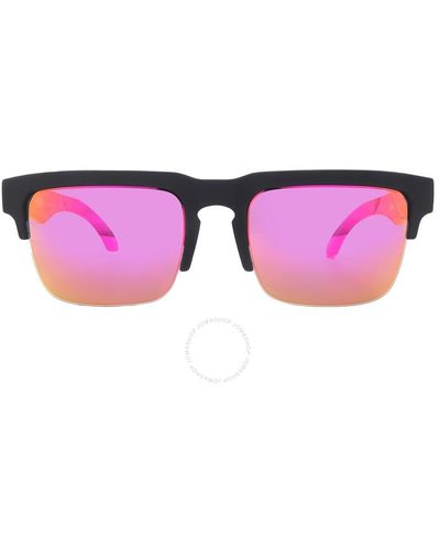 Spy Helm 5050 Hd Plus Grey Green With Pink Spectra Mirror Square Sunglasses 6700000000081