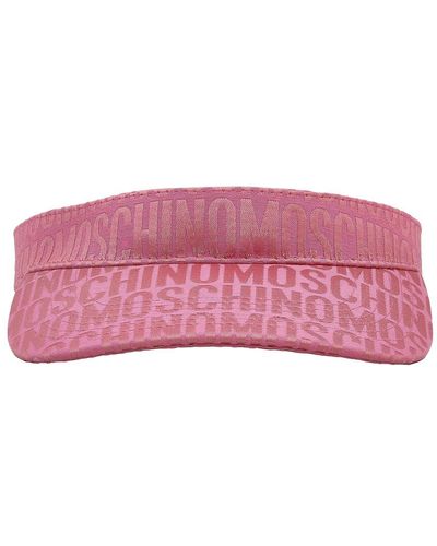 Moschino Allover Jacquard Logo Visor - Pink