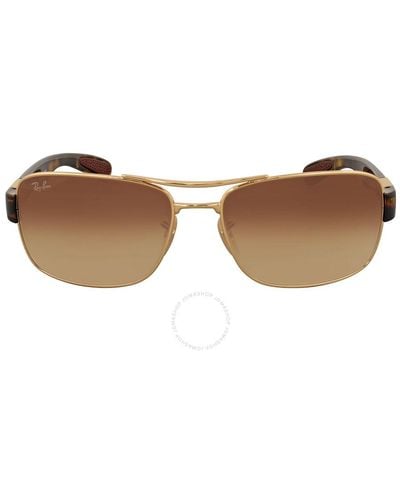 Ray-Ban Gradient Rectangular Sunglasses Rb3522 001/13 - Brown