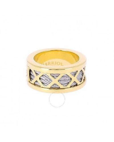 Charriol Forever Steel Pvd Yellow Cable Ring - Metallic