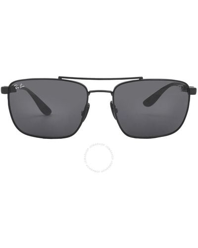 Ray-Ban Scuderia Ferrari Dark Grey Navigator Sunglasses Rb3715m F02087 58