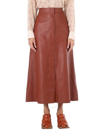 Chloé A-line Mid-length Skirt - Brown