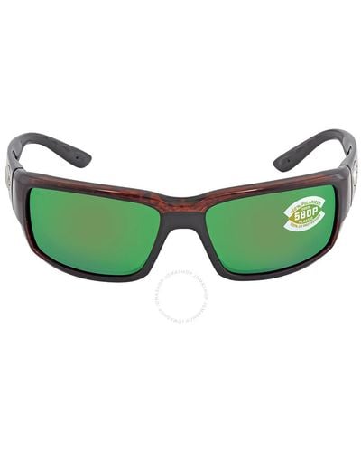 Costa Del Mar Fantail Mirror Polarized Polycarbonate Sunglasses Tf 10 Ogmp 59 - Green