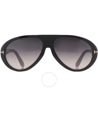 Tom Ford Camillo Smoke Pilot Sunglasses Ft0988 01b 60 - Grey