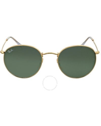 Ray-Ban Round Metal Classic Sunglasses Rb3447 001 - Green